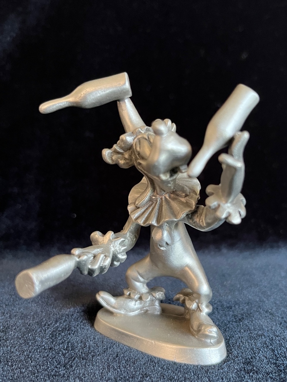 Disney Goofy Clown Juggler 3" Large Figurine Hudson Fine Pewter #3863 Rare HTF